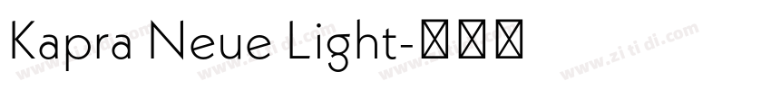 Kapra Neue Light字体转换